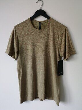 NWT LULULEMON SMRD/LEVI Yellow Red Metal Vent Breathe SS Top Shirt Men's XL